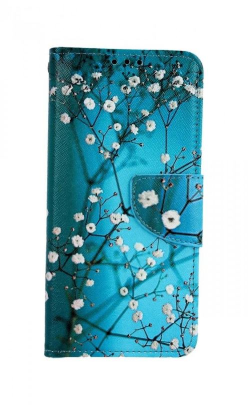 Pouzdro na mobil TopQ Pouzdro Samsung A20e knížkové Modré s květy 42945