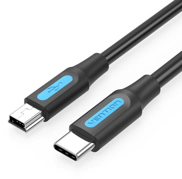 Datový kabel Vention USB-C 2.0 to Mini USB 2A Cable 2m Black