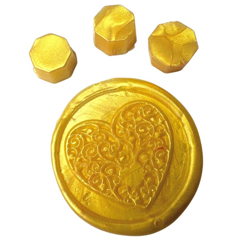 Creatissimo - Vosk pro pečetění 30 g Metalická zlatá barva