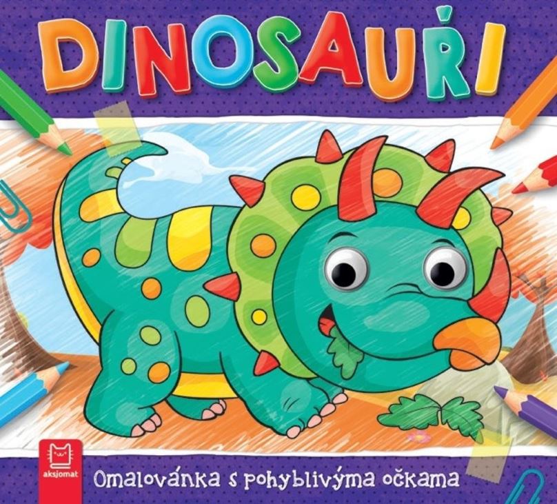 Omalovánky Dinosauři: Omalovánka s pohyblivýma očkama