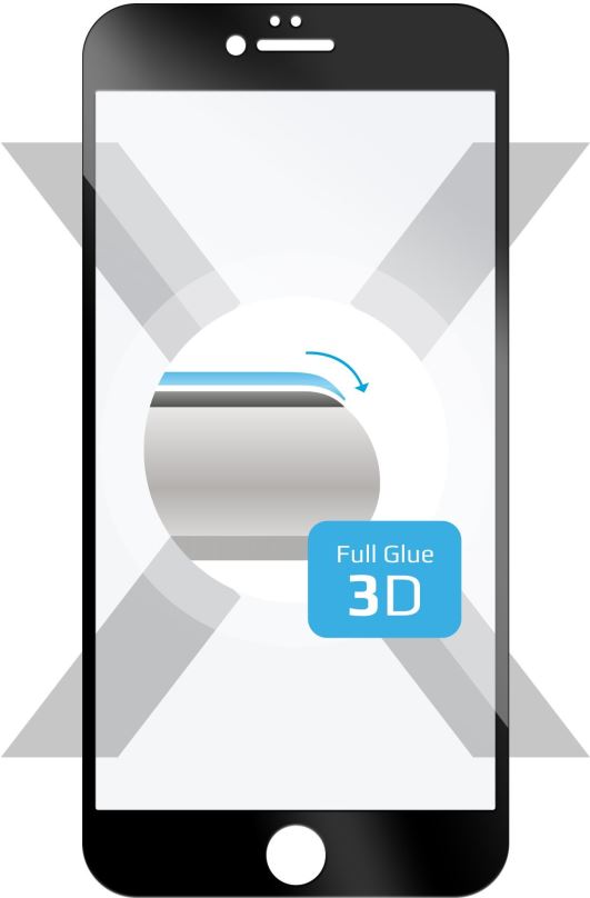 Ochranné sklo FIXED 3D Full-Cover for Apple iPhone 6/6S/7/8/SE (2020) černé
