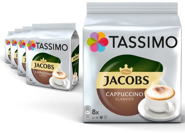 Kávové kapsle TASSIMO kapsle KARTON Jacobs Cappuccino 40 nápojů