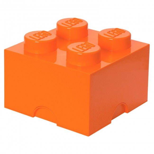Úložný box LEGO Úložný box 4 250 x 250 x 180 mm - oranžový
