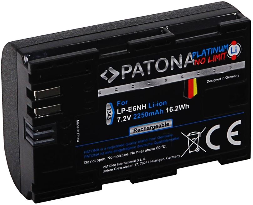 Baterie pro fotoaparát PATONA pro Canon LP-E6NH 2250mAh Li-Ion Platinum EOS R5/R6