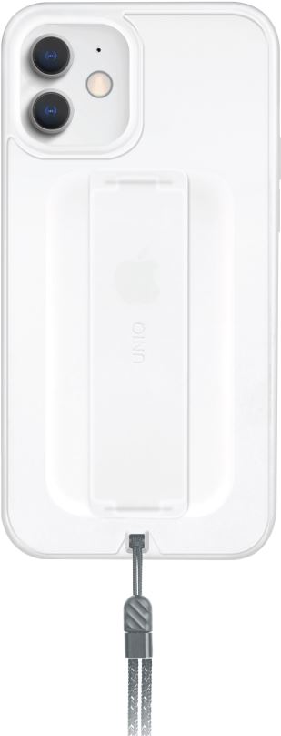 Kryt na mobil UNIQ Hybrid iPhone 12 mini Heldro Antimikrobiální kryt s páskou a poutkem čirý