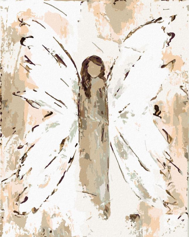 Malování podle čísel Anděl s hnědými vlasy (Haley Bush), 80x100 cm, vypnuté plátno na rám