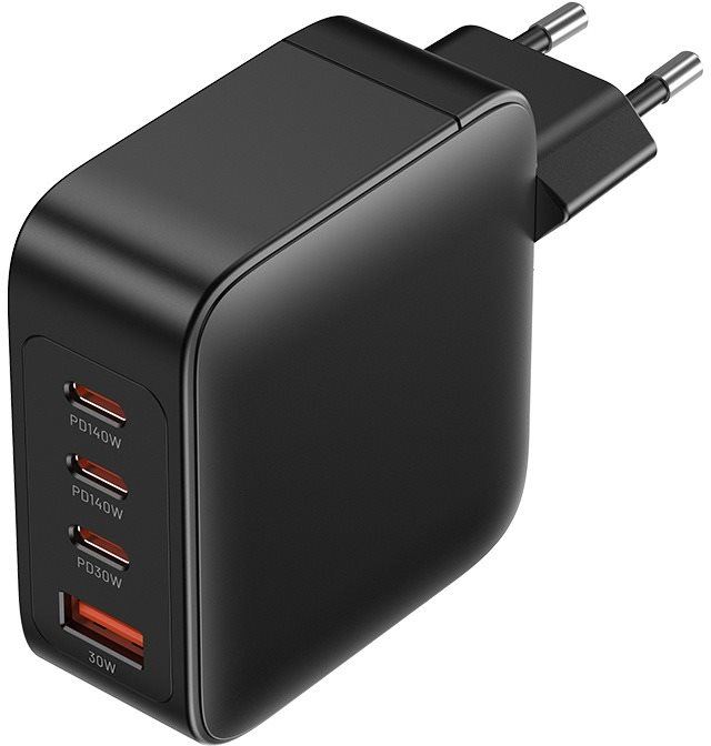 Nabíječka do sítě Vention 4-Port USB (C + C + C + A) GaN Charging Kit (140W/140W/30W/18W) EU-Plug Black
