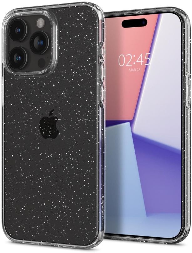 Kryt na mobil Spigen Liquid Crystal Glitter Crystal Quartz iPhone 15 Pro