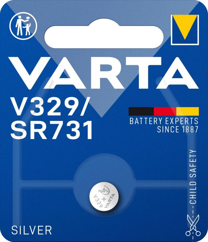 Knoflíková baterie VARTA speciální baterie s oxidem stříbra V329/SR731 1ks