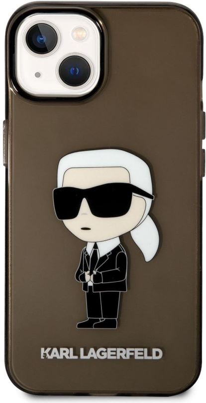 Kryt na mobil Karl Lagerfeld IML Ikonik NFT Zadní Kryt pro iPhone 14 Plus Black