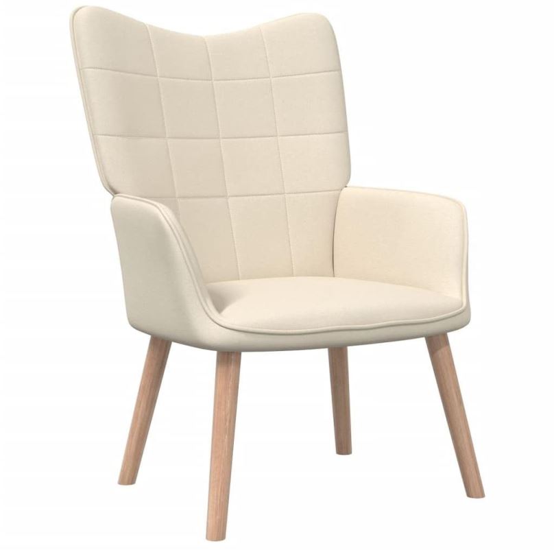 Křeslo Relaxační židle krémová textil, 327921