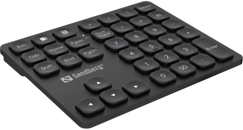 Numerická klávesnice Sandberg Bezdrátová numerická klávesnice Pro, černá