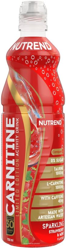 Spalovač tuků Nutrend Carnitine Activity Drink with Caffeine 750 ml, jahoda+máta