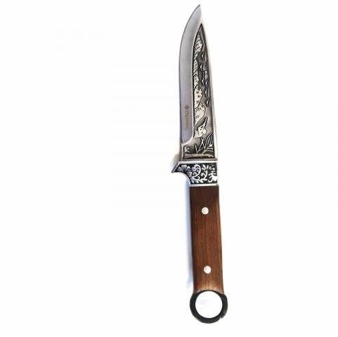 Nůž Lovecký nůž se zdobenou čepelí, 27 cm