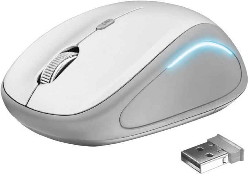 Myš Trust Yvi FX Wireless Mouse, bílá