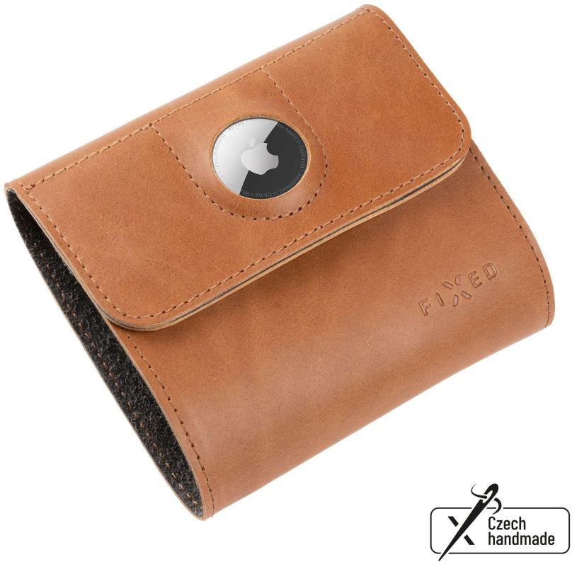 Peněženka FIXED Classic Wallet for AirTag z pravé hovězí kůže hnědá