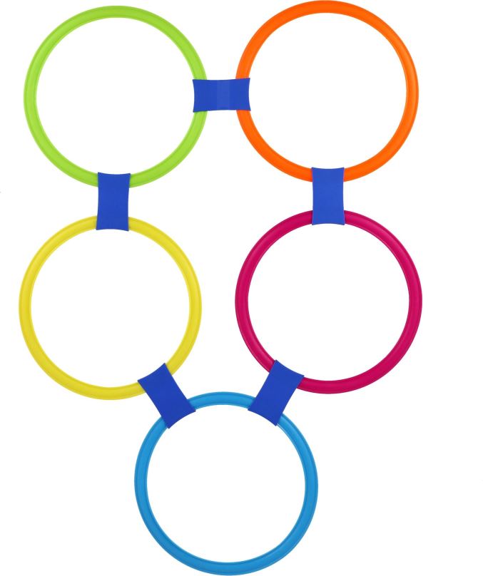 Venkovní hra Teddies Kruhy skákací barevné 10ks