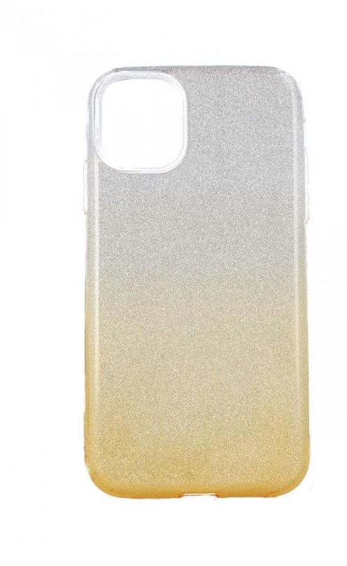 Kryt na mobil TopQ iPhone 13 Mini glitter stříbrno-oranžový 64842