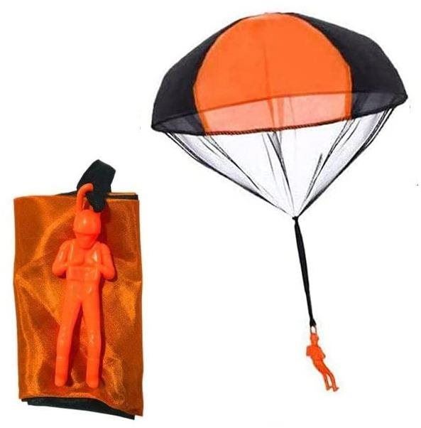 Figurka Parašutista s padákem - oranžový