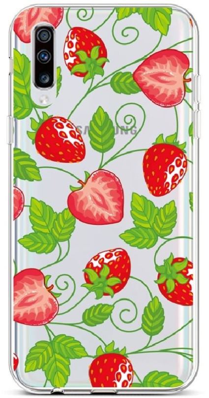 Kryt na mobil TopQ Samsung A70 silikon Strawberries 42564