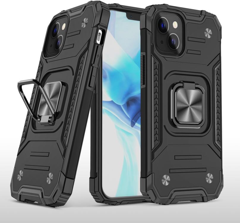 Kryt na mobil Lenuo Union Armor obal pro iPhone 14, černá