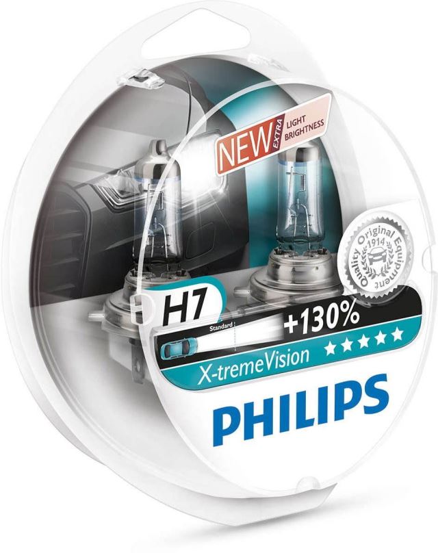 Autožárovka PHILIPS  H7 X-tremeVision, 55W, patice PX26d, 2 ks