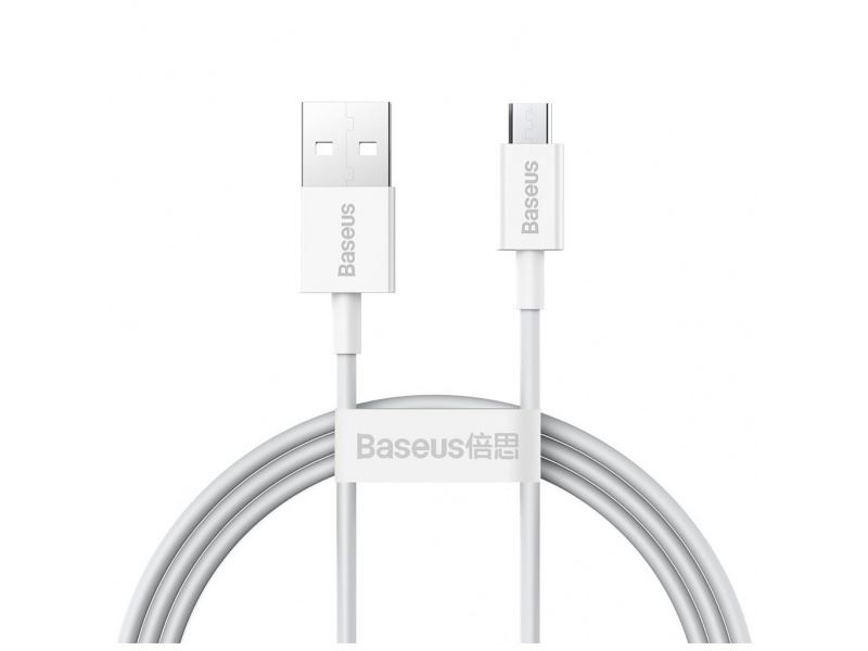 Baseus rychlonabíjecí kabel USB / Micro USB 2A 1m  Superior Series bílá