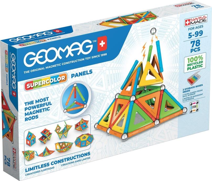 Stavebnice Geomag - Supercolor recycled 78 pcs