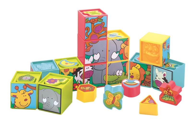 Kostky pro děti Vkládačka - Kostky v krabici