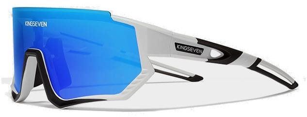 Cyklistické brýle Kingseven Cyklistické brýle LS910 Bílo – černé / sklo modré C03