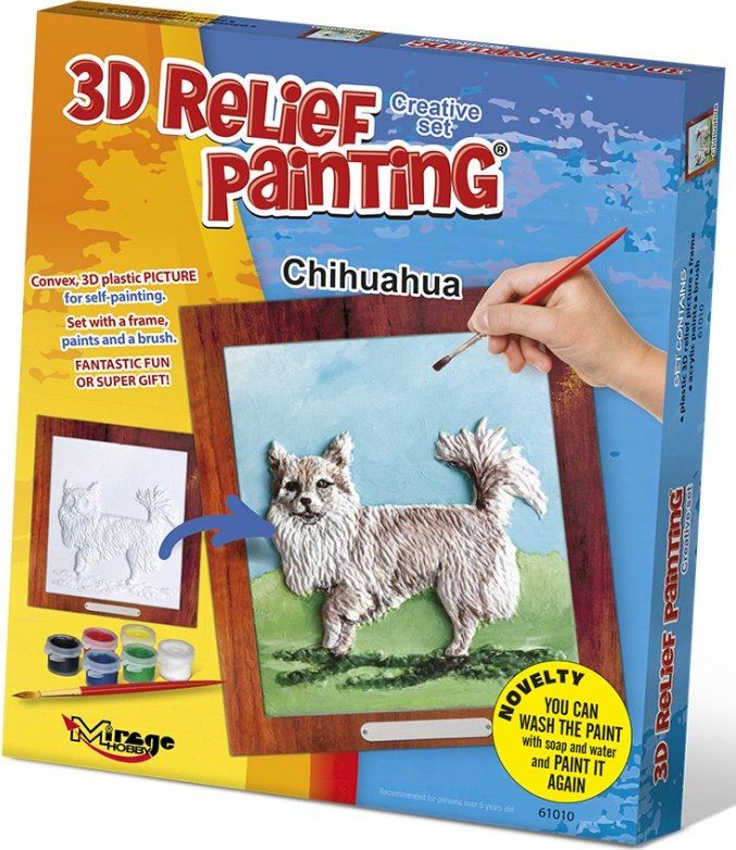 MIRAGE HOBBY Kreativní sada 3D malování Relief Painting: Čivava