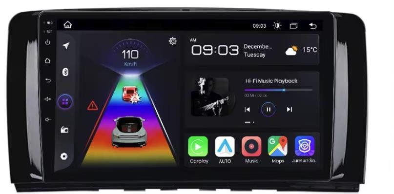 Hizpo 9" Autorádio Mercedes Benz R Class W251 R300 R280 R320 2005-2017 CarPlay Android Auto navigace