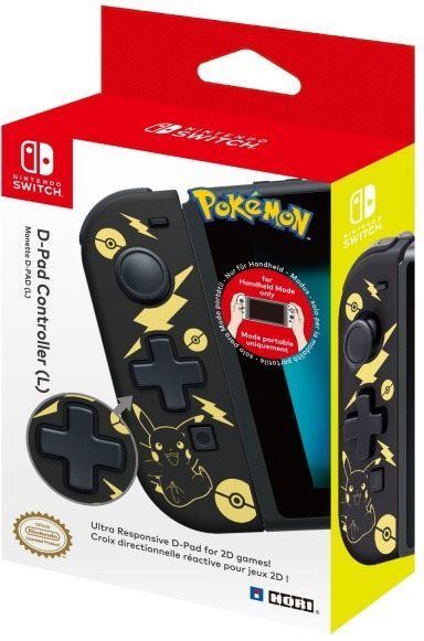 Gamepad Hori D-Pad Controller - Pikachu Black Gold - Nintendo Switch