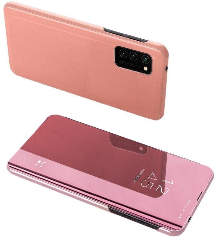 Pouzdro na mobil Clear View knížkové pouzdro na Samsung Galaxy M51, růžové