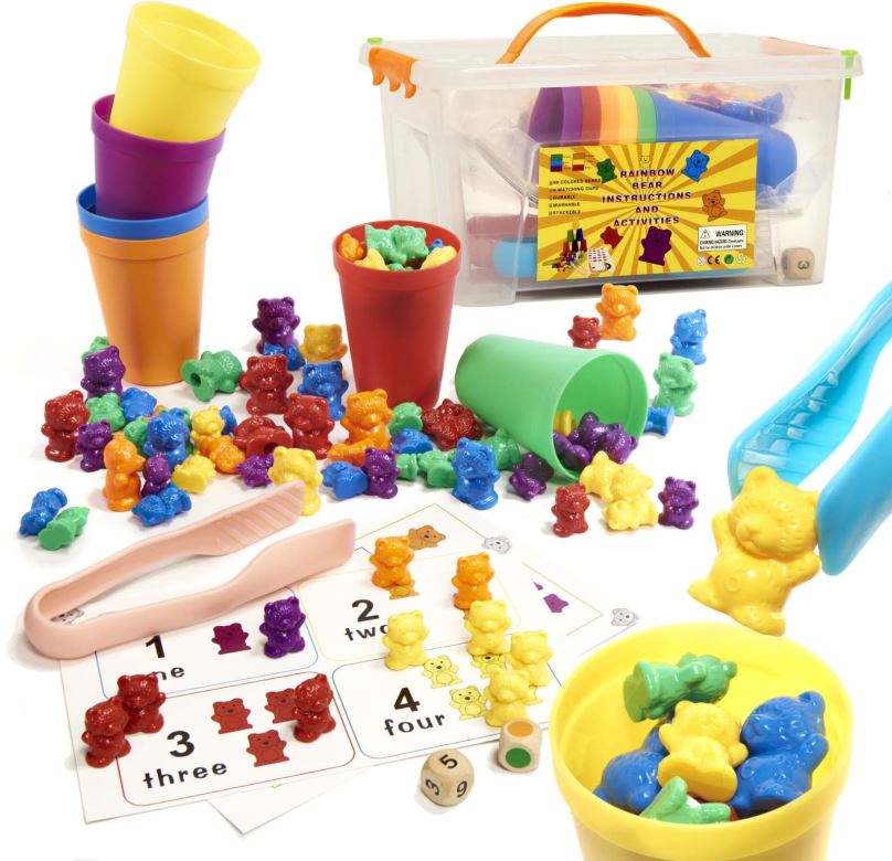 Vzdělávací hračka Vzdělávací medvídci pro počítání montessori 116 ks