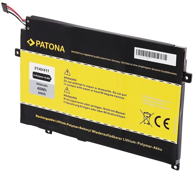 Baterie do notebooku Patona pro Lenovo Thinkpad E470/E475 3650mAh Li-Pol 10,95V 01AV411