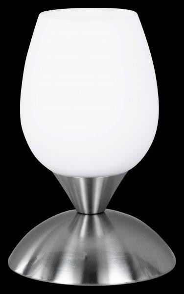 Trio R59441007 stolní svítidlo Cup II 1x40W | E14 - dotykový spínač, stříbrná, bílá