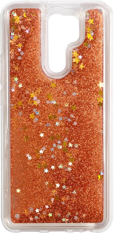 Kryt na mobil iWill Glitter Liquid Star Case pro Xiaomi Redmi 9 Rose Gold