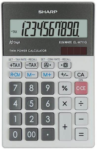Kalkulačka Sharp EL-M711GGY stříbrná