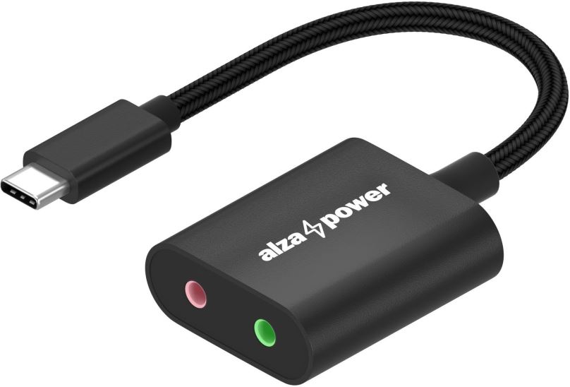 Externí zvuková karta AlzaPower External Sound Card X250 matná černá