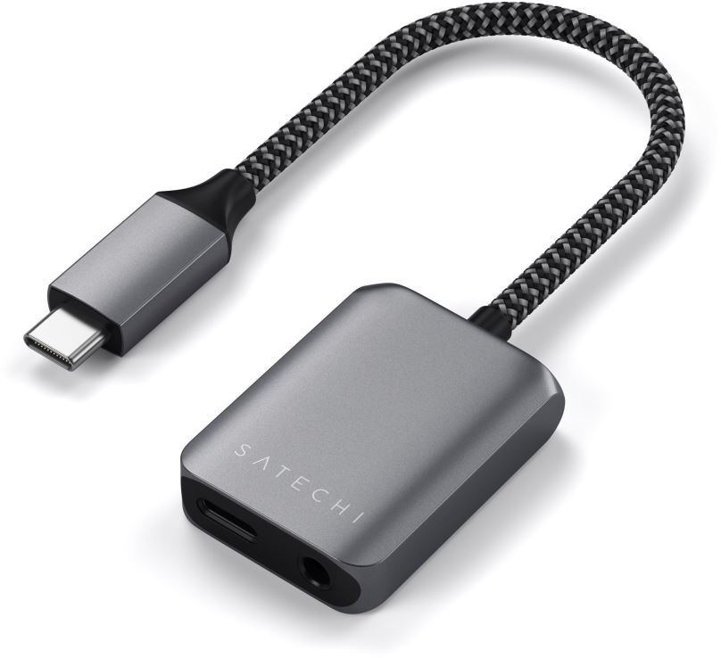 Replikátor portů Satechi USB-C to 3.5mm Audio & PD Adapter - Space Grey