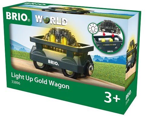 Příslušenství k vláčkodráze Brio World 33896 Svítící vagón se zlatem
