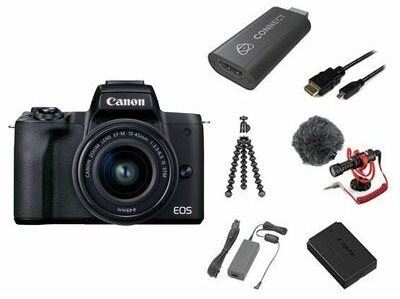 Digitální fotoaparát Canon EOS M50 Mark II černý - Premium Live Stream Kit