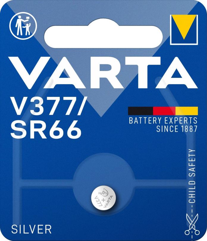 Knoflíková baterie VARTA speciální baterie s oxidem stříbra V377/SR66 1ks