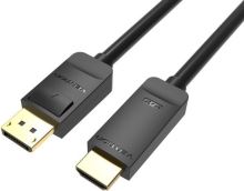 Video kabel Vention 4K DisplayPort (DP) to HDMI Cable 5m Black