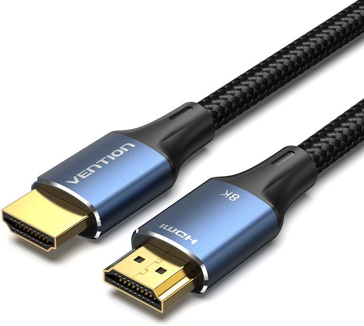 Video kabel Vention Cotton Braided HDMI 2.1 Cable 8K 5m Blue Aluminum Alloy Type
