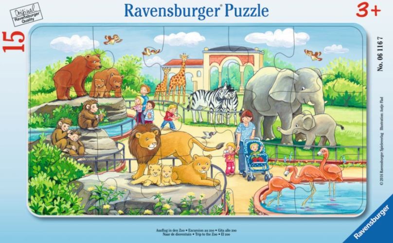 RAVENSBURGER Puzzle Návštěva ZOO 15 dílků