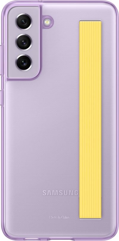 Kryt na mobil Samsung Galaxy S21 FE 5G Poloprůhledný zadní kryt s poutkem fialový