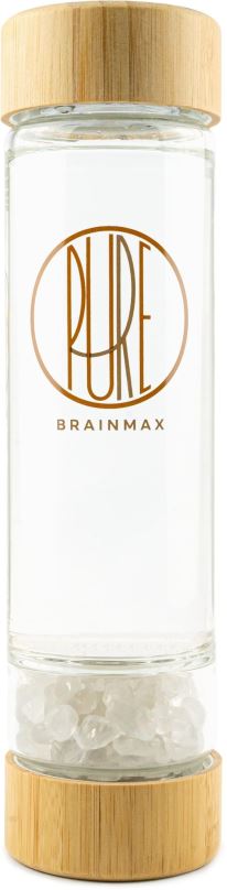 Láhev na pití BrainMax Pure Skleněná láhev s křišťálem 500 ml