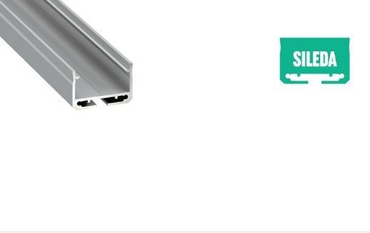 Hliníkový profil pro LED pásky "typ SILEDA", stříbrná elox, 2m